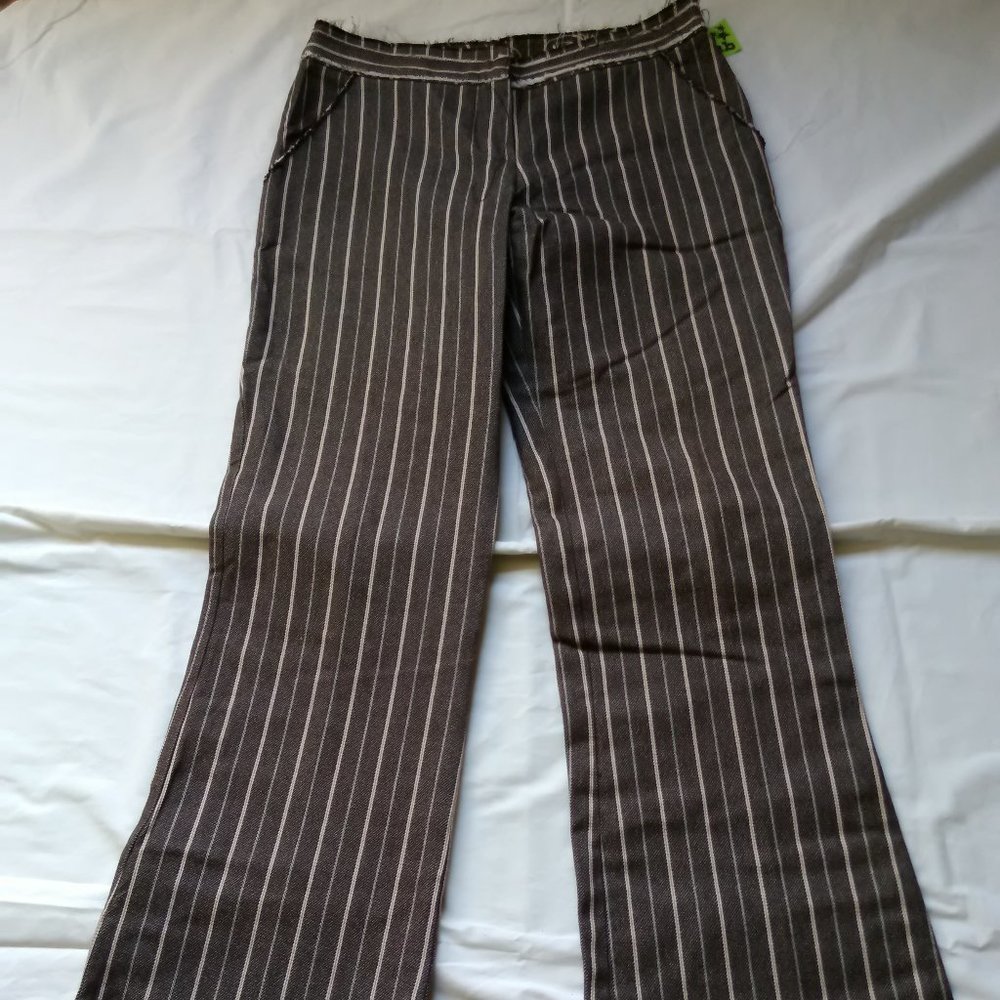 Thick twill striped pants Sz 6